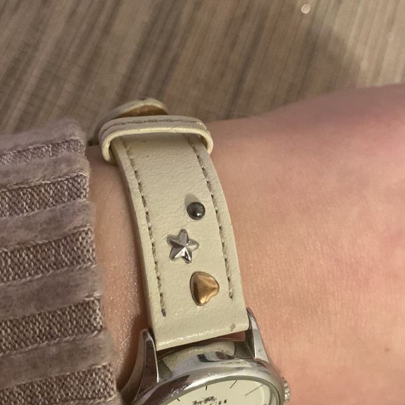 Coach white Heart and Stars Watch - Picture 4 of 8
